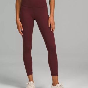 Lululemon Wunder Under Train - Burgundy leggings